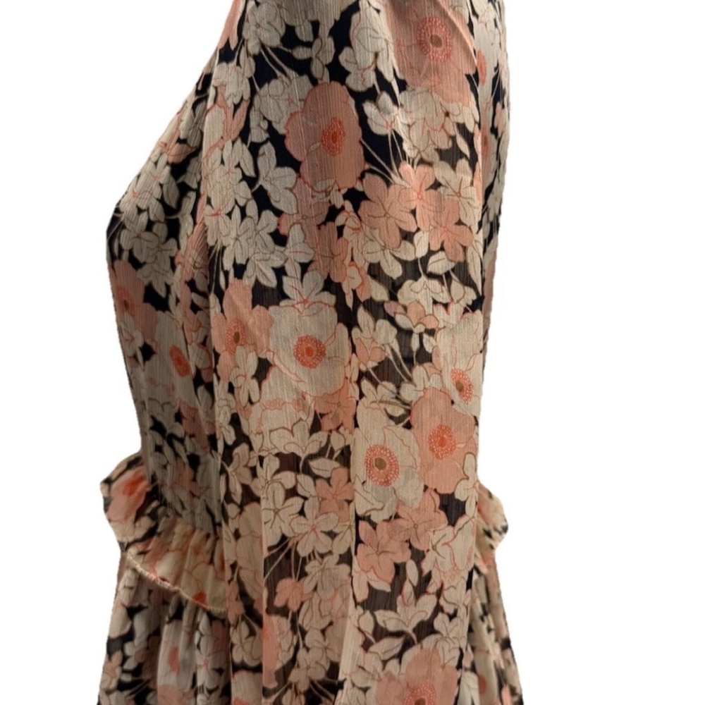 Tommy Hilfiger Women's Multicolor Floral Dress, Keyhole Back, Ruffles, Small NWT - Picture 11 of 15